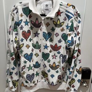 ADIDAS JEREMY SCOTT monogram firebird track JACKET HK6989 heart SMALL